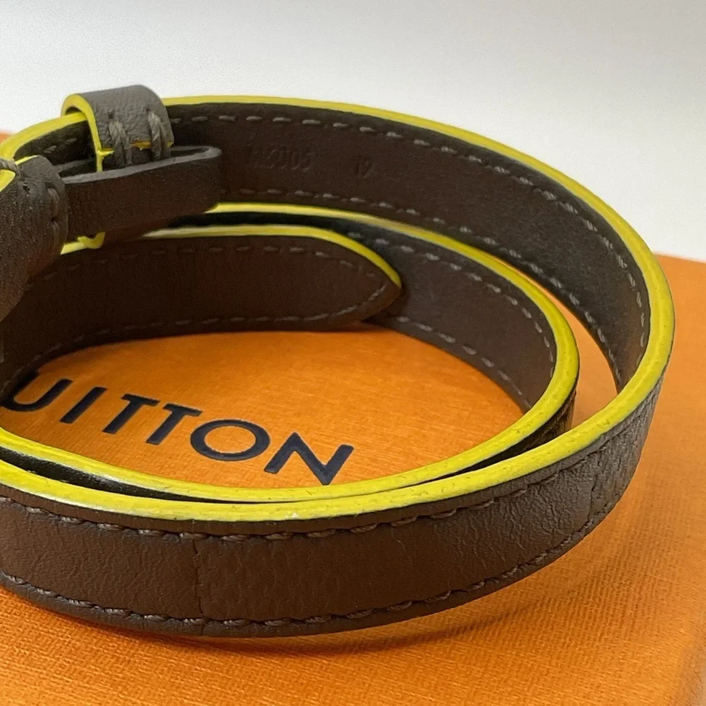 Louis Vuitton Damier Infini Loop It Leather Wrap Bracelet